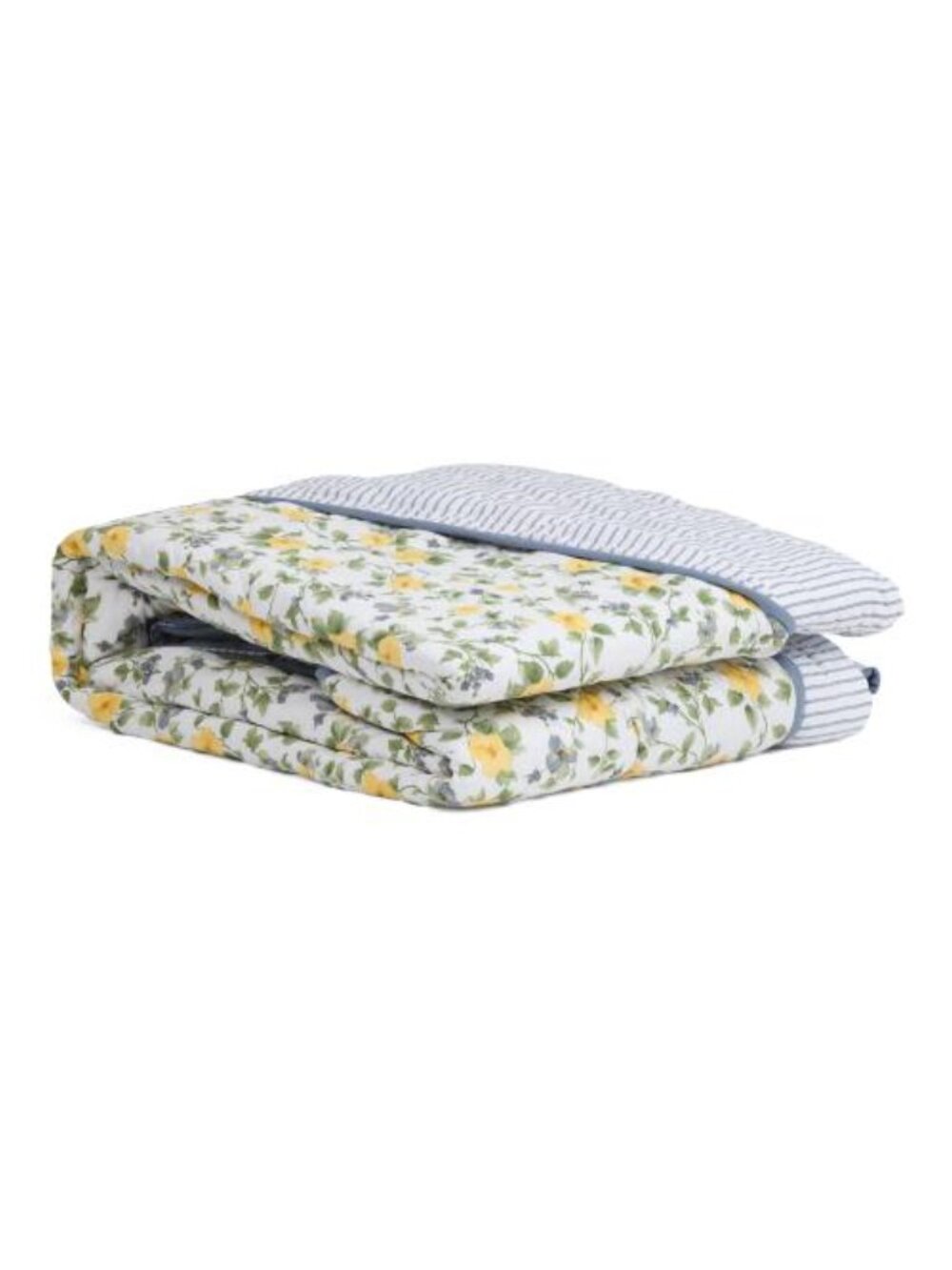 NEW YORK BOTANICAL GARDEN Reversible Floral Quilt Set With Stripes - Picture 2 of 5